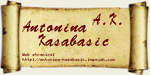 Antonina Kasabašić vizit kartica